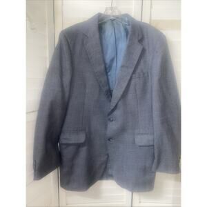 Vintage 80s JC Penney’s The Men’s Shop Blue Gray Jacket Blazer Lined Sz 44L